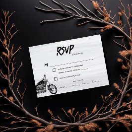 Moderne RSVP-Karte für Motorradfahrer RSVP Karte