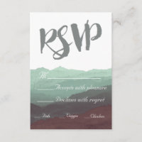 Moderne RSVP-Karte für Wasserfarben