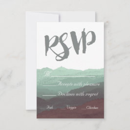 Moderne RSVP-Karte für Wasserfarben RSVP Karte