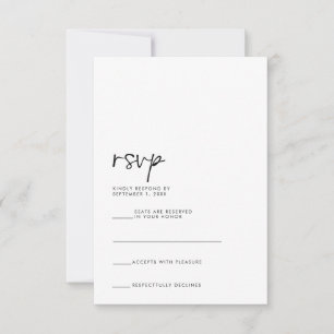Moderne RSVP-Karte RSVP Karte