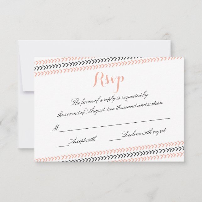 Moderne RSVP-Karte RSVP Karte (Vorderseite)