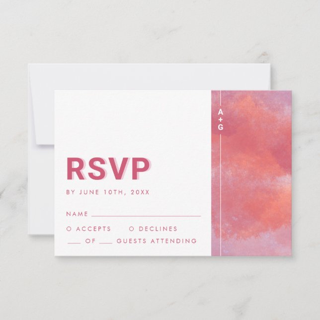 Moderne RSVP-Karte RSVP Karte (Vorderseite)