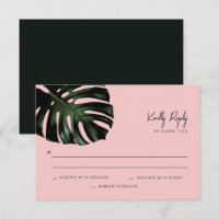 Moderne RSVP-Karten der tropischen Hochzeit in Url