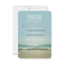 Moderne RSVP Karten für Hochzeiten am Strand mit b
