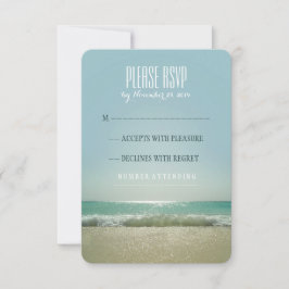 Moderne RSVP Karten für Hochzeiten am Strand mit b