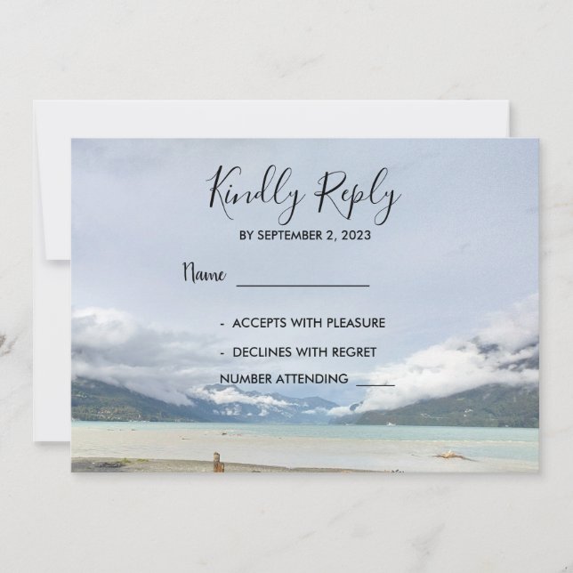 Moderne RSVP Karten für Hochzeitssommer (Vorderseite)