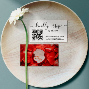 Moderne RSVP Online-Website für Hochzeiten mit QR- Begleitkarte