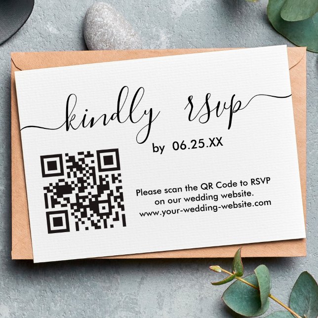Moderne RSVP Online-Website für Hochzeiten mit QR- Karte (Von Creator hochgeladen)