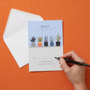 Moderne RSVP-Pflanze RSVP Karte
