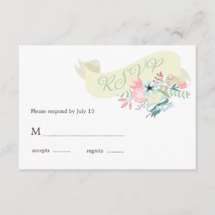 Moderne RSVP-Reaktion auf Blumenhochzeiten RSVP Karte