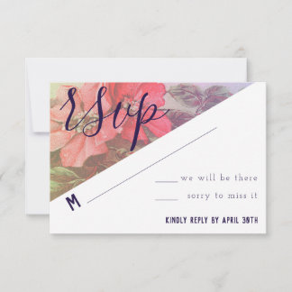 Moderne RSVP-Rose RSVP Karte