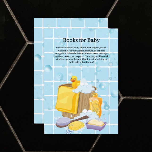 Moderne Rubber Ducky Bubbles Baby Dusche Begleitkarte (Von Creator hochgeladen)