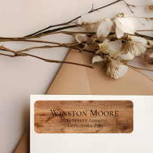 Moderne Rücksendeadresse der Holzkörner