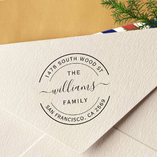 Moderne Rücksendeadresse der Kalligraphie Permastempel