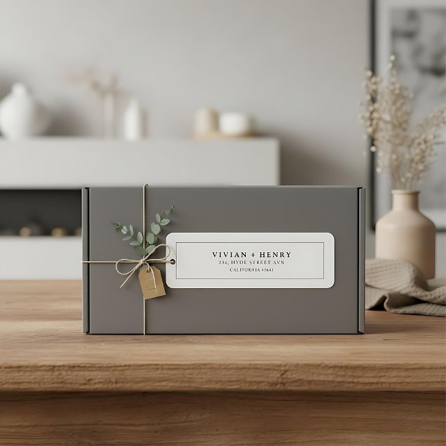 Moderne Rücksendeadresse der Typografie (Von Creator hochgeladen)