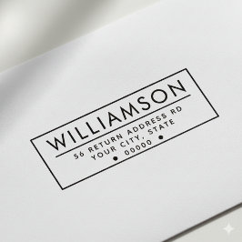 Moderne Rücksendeadresse, die sich selbst färbt Br Permastempel