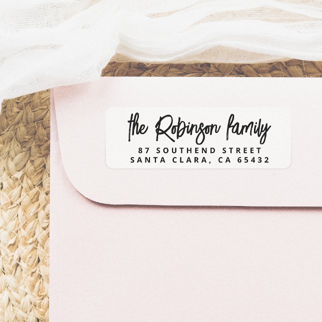 Moderne Rücksendeadresse fett Familienname (Von Creator hochgeladen)