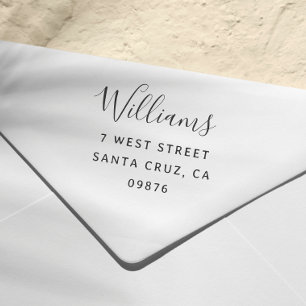 Moderne Rücksendeadresse für den Namen von Skripte Gummistempel