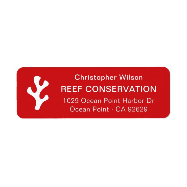 Moderne Rücksendeadresse für einfache, weiße Logos (Vorne)