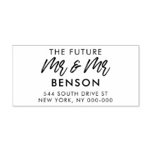 Moderne Rücksendeadresse für homosexuelle Hochzeit