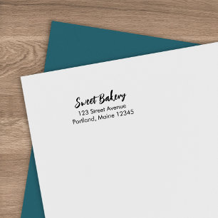 Moderne Rücksendeadresse für Pinselskripte Permastempel