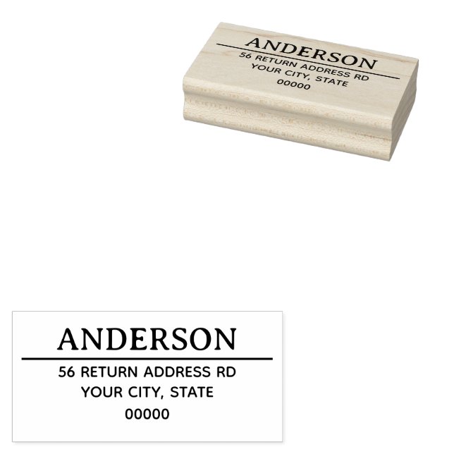 Moderne Rücksendeadresse  Gummistempel (Stempel)