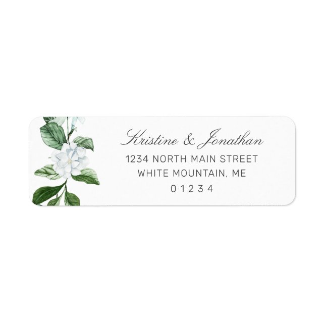 Moderne Rücksendeadresse im Grünen Wreath (Vorne)