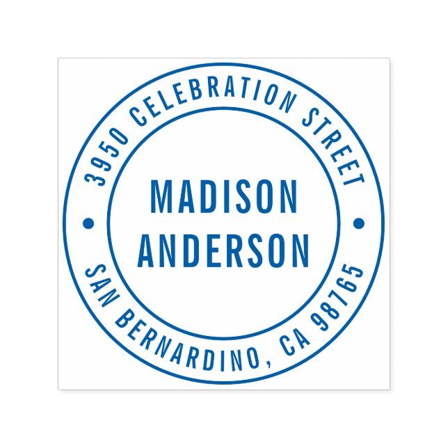 Moderne Rücksendeadresse mit doppelter Grenze Permastempel (Design)