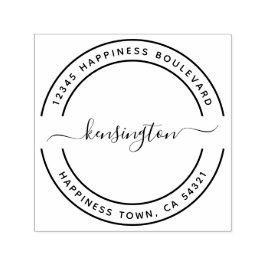 Moderne Rücksendeadresse von Familiennamen Permastempel