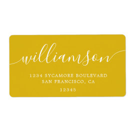 Moderne Rücksendeadresse von Schwefelgelben Schrif