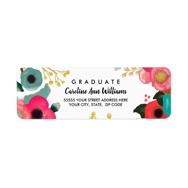 Moderne Rücksendeadressen-Aufkleber (Vorne)