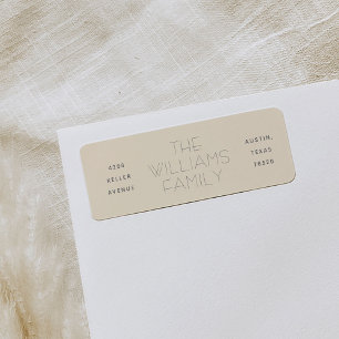 Moderne Rücksendeadressen-Aufkleber mit drei Säule