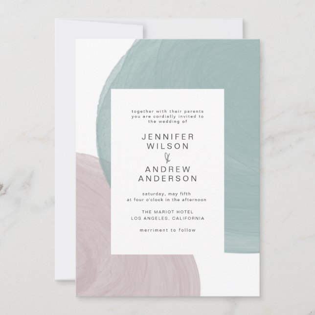 Moderne Ruhe | Einladung zur Hochzeit (Vorderseite)