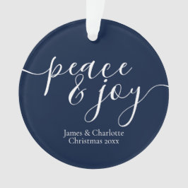 Moderne Ruhe und Freude Personalisiertes Foto Ornament