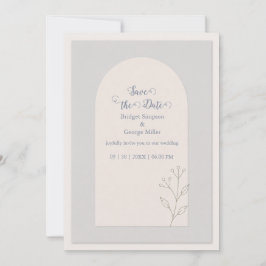 Moderne ruhige Arch-Botanik-Minimal-Hochzeit Einladung