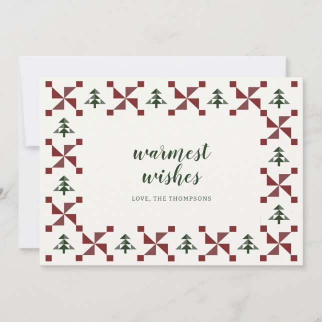 Moderne, ruhige Weihnachtsbaume Weihnachtsfeiertag Einladung (Vorderseite)