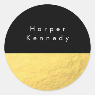 Moderne Rundaufkleber-Imitate Gold Foil Runder Aufkleber