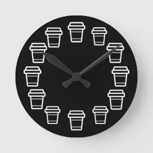 Moderne runde Kaffeetasse-Symbol Wanduhr