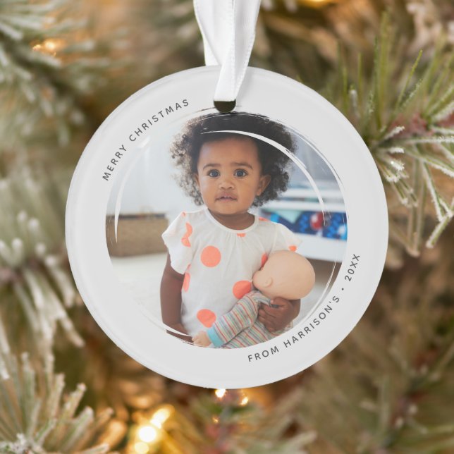 Moderne Rundlaufbahn 2 Foto Acryl Ornament (Baum)