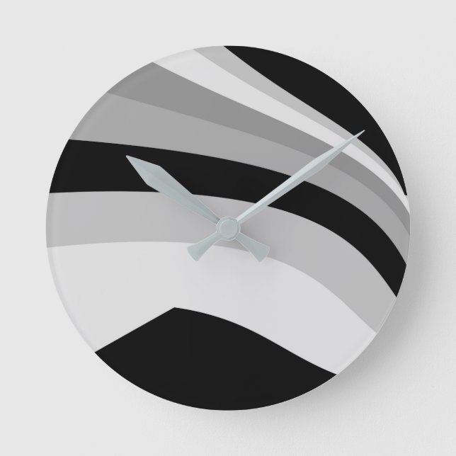 Moderne Rundschau Runde Wanduhr (Vorderseite)