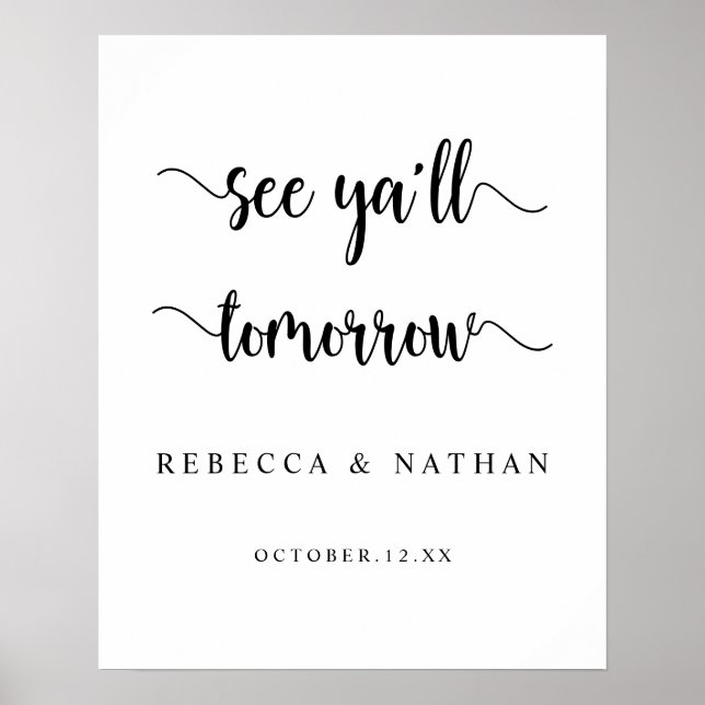 Moderne Rustik, Bis morgen Poster (Vorne)