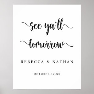 Moderne Rustikal, Bis morgen sehen wir uns alle Poster