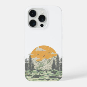 Moderne rustikale Bergwald iPhone 15 Pro Hülle