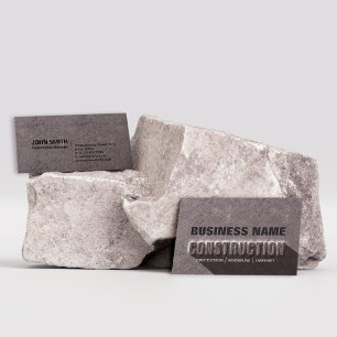 Moderne Rustikale Beton-Fels-Text-Konstruktion Visitenkarte