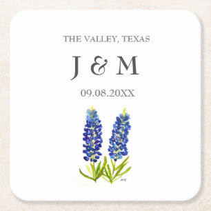Moderne rustikale Bluebonnet Custom Boho Geschenke Rechteckiger Pappuntersetzer