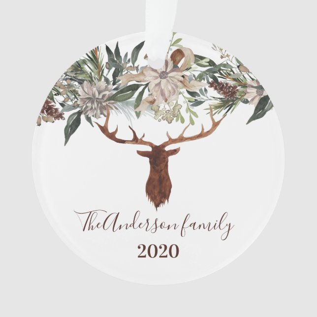 Moderne rustikale Blumenzwiebeln Ornament (Vorderseite)