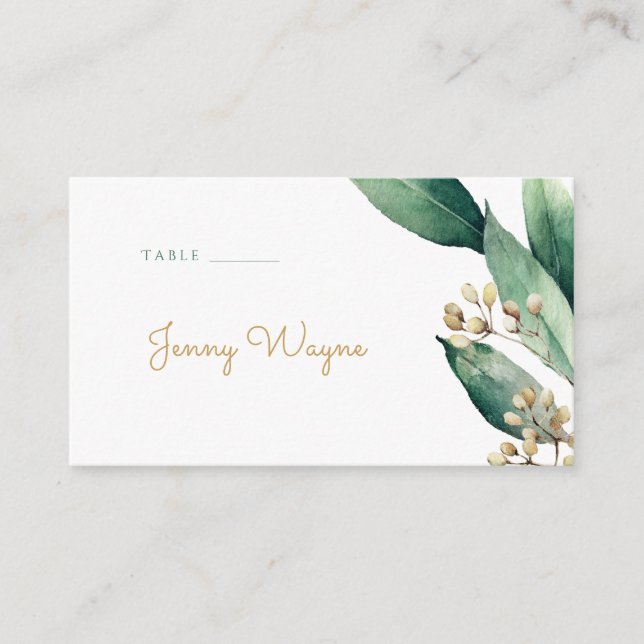 Moderne, rustikale, botanische Begleitkarten (Vorderseite)