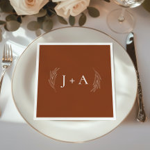 Moderne Rustikale Botanische Monogramm-Hochzeit