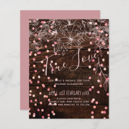 Moderne rustikale Dusty Rose Pink Confetti Wedding