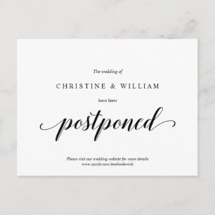 Moderne rustikale Einladung zur Hochzeit aufgescho Postkarte